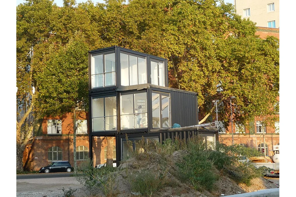 Site office cabin Modular complex — photo of a Modular office complex