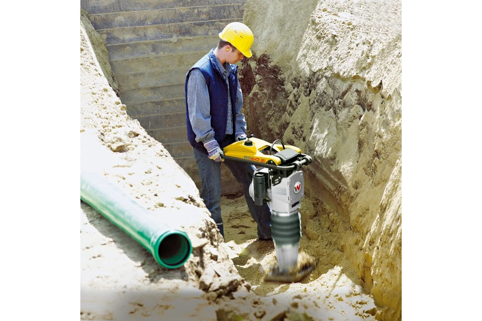 Trench rammer 65 kg — photo of a Wacker Neuson BS 60-2i
