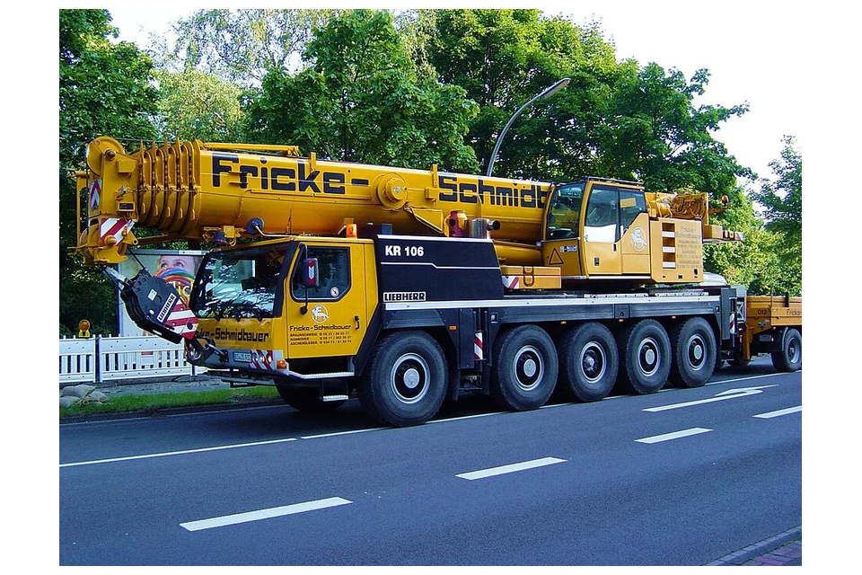Mobile crane, example machine