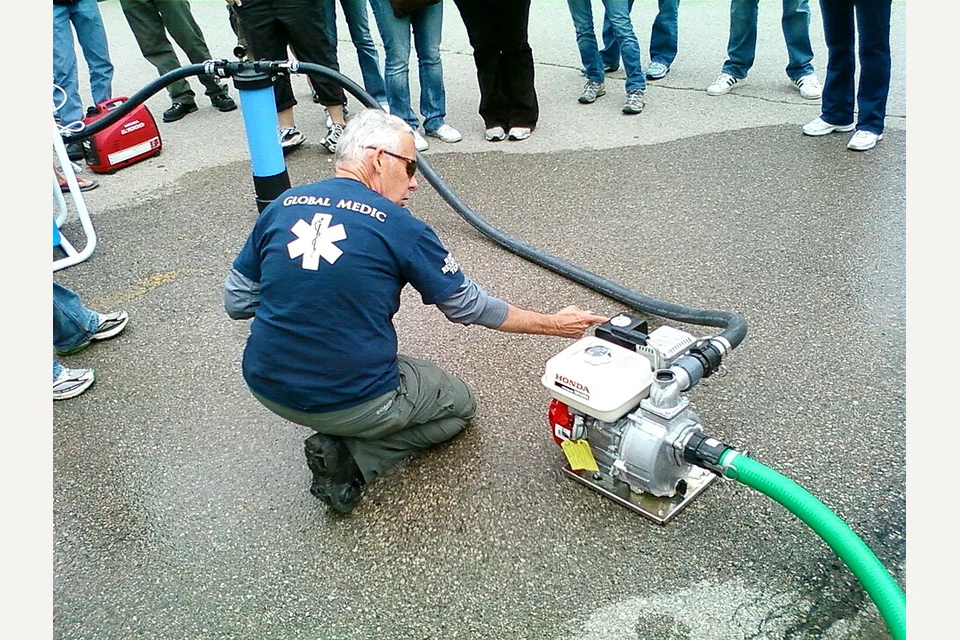 Water pump, example machine